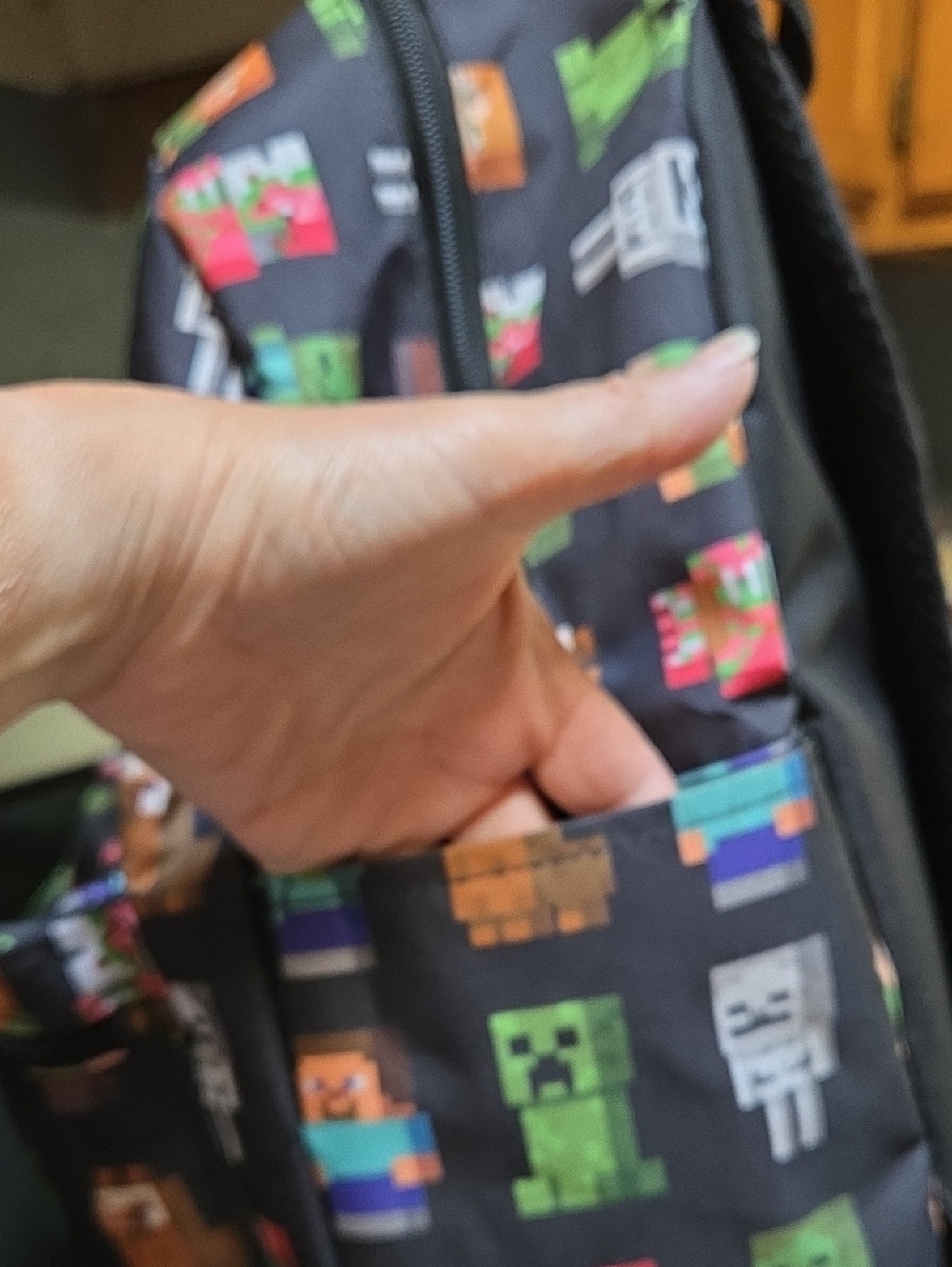 Minecraft Pixel Character Backpack - Picture 3 of 6